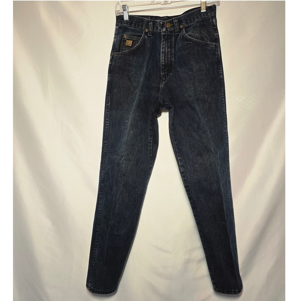 Wrangler Authentic Jeans Mens 28x32 Dark Wash Blk Straight Leg Vintage Made USA